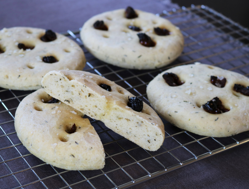 Mini Foccacia med soltørkede tomater