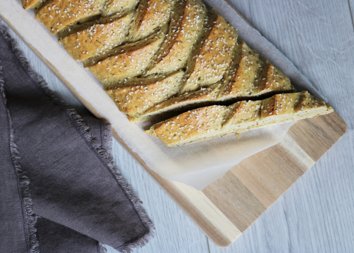 Flettebrød med kylling og pesto